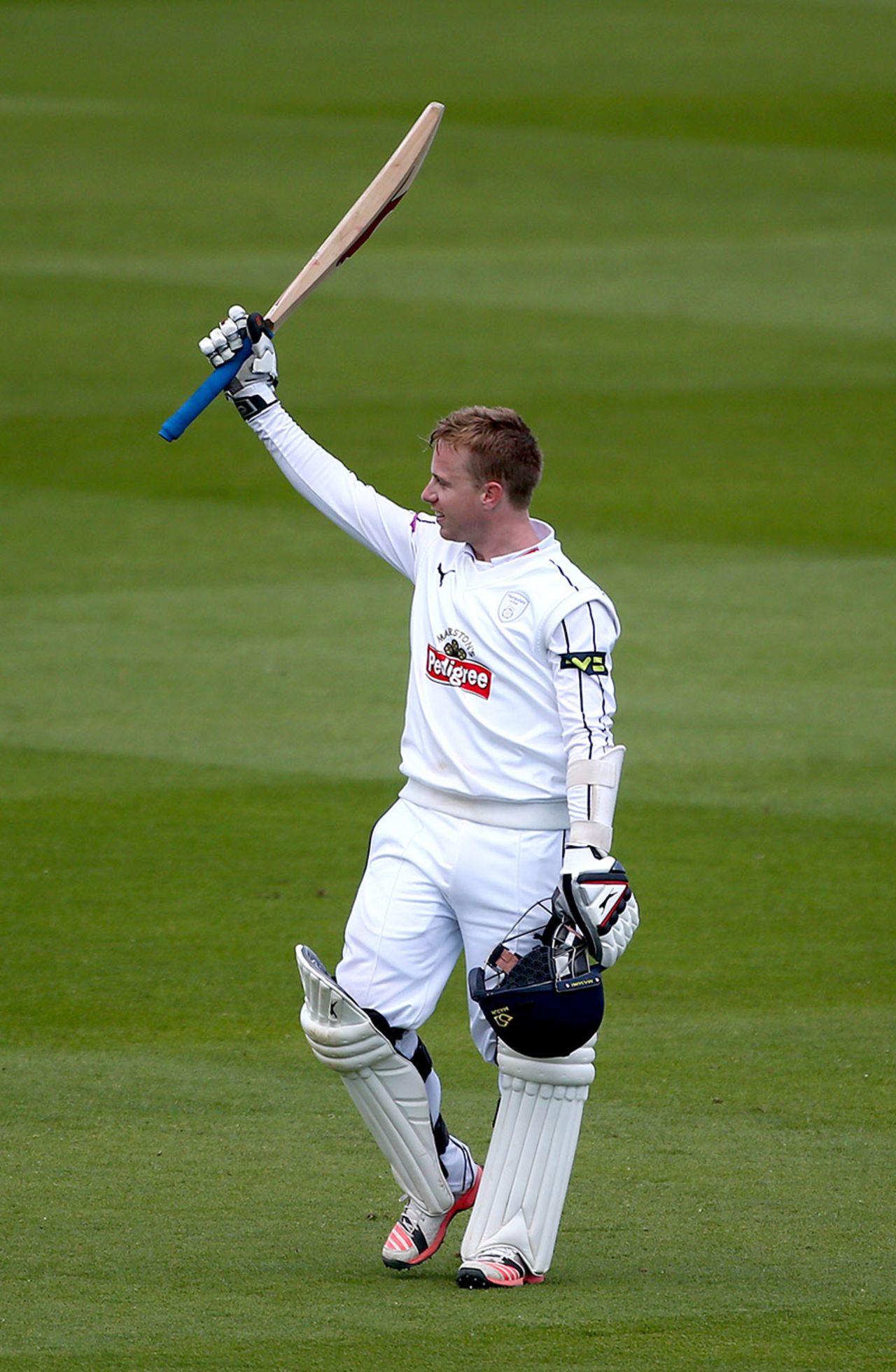 Adam Wheater takes the applause for his century, Sussex v Hampshire, County Championship Division One, Hove, 2nd day, June 8, 2015