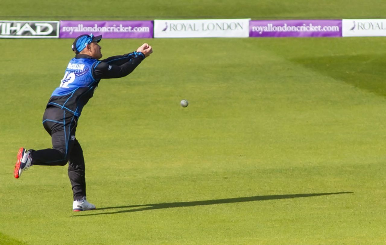 Brendon McCullum could not hold on to a chance, England v New Zealand, 1st ODI, Edgbaston, June 9, 2015