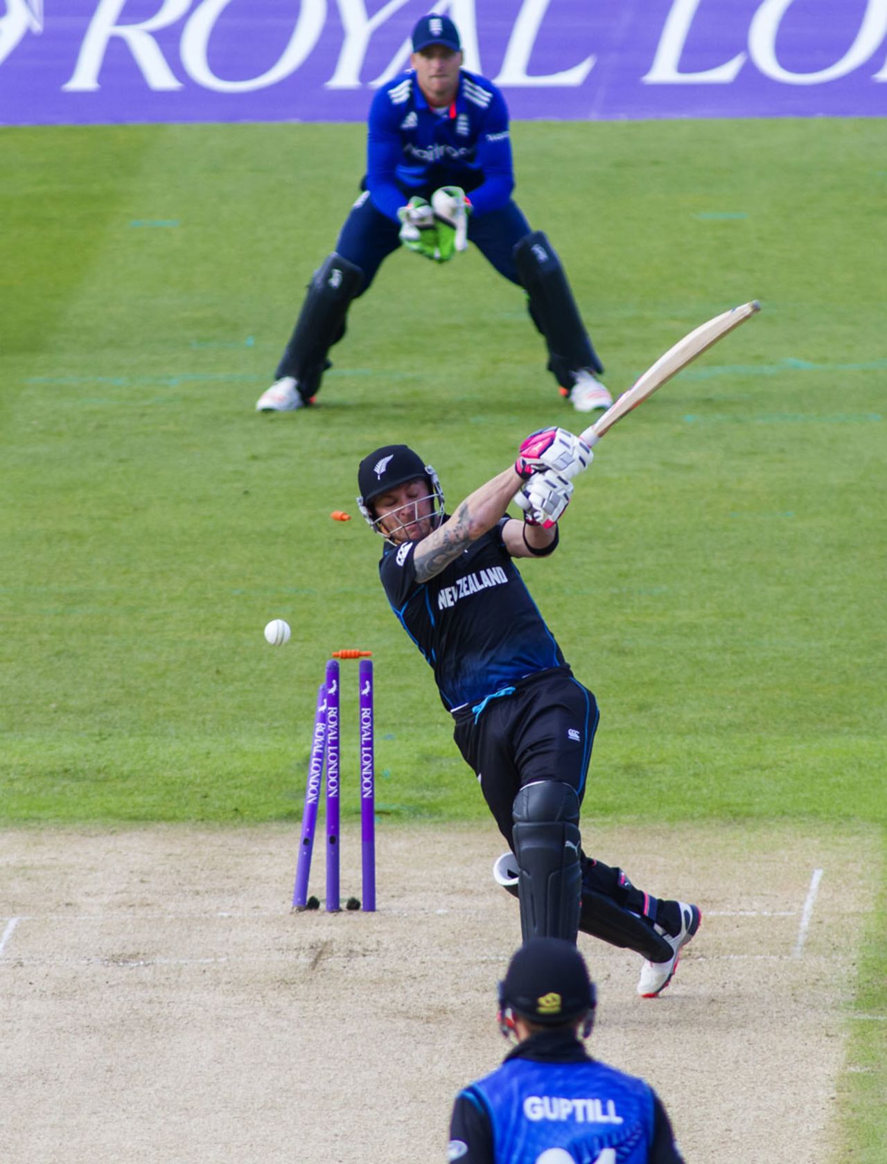 Brendon McCullum was bowled on the charge, England v New Zealand, 1st ODI, Edgbaston, June 9, 2015