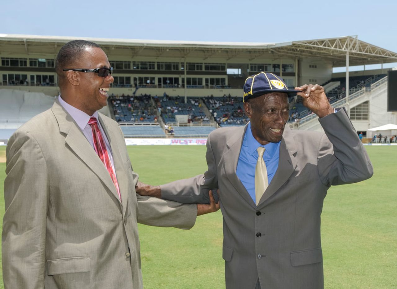 Wes Hall was inducted in to the ICC Hall of Fame, West Indies v Australia, 2nd Test, 1st day, Kingston, June 11, 2015