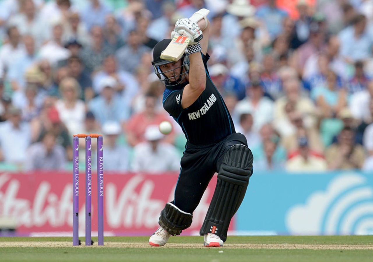 Kane Williamson comes forward into a cover drive, England v New Zealand, 2nd ODI, Kia Oval, June 12, 2015