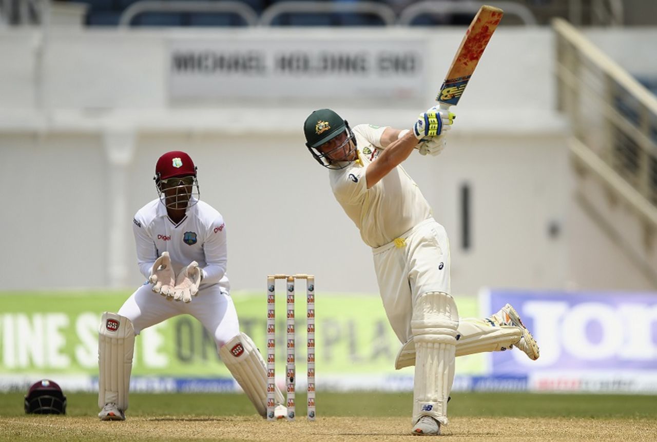 Steven Smith gives the charge, West Indies v Australia, 2nd Test, 2nd day, Kingston, June 12, 2015