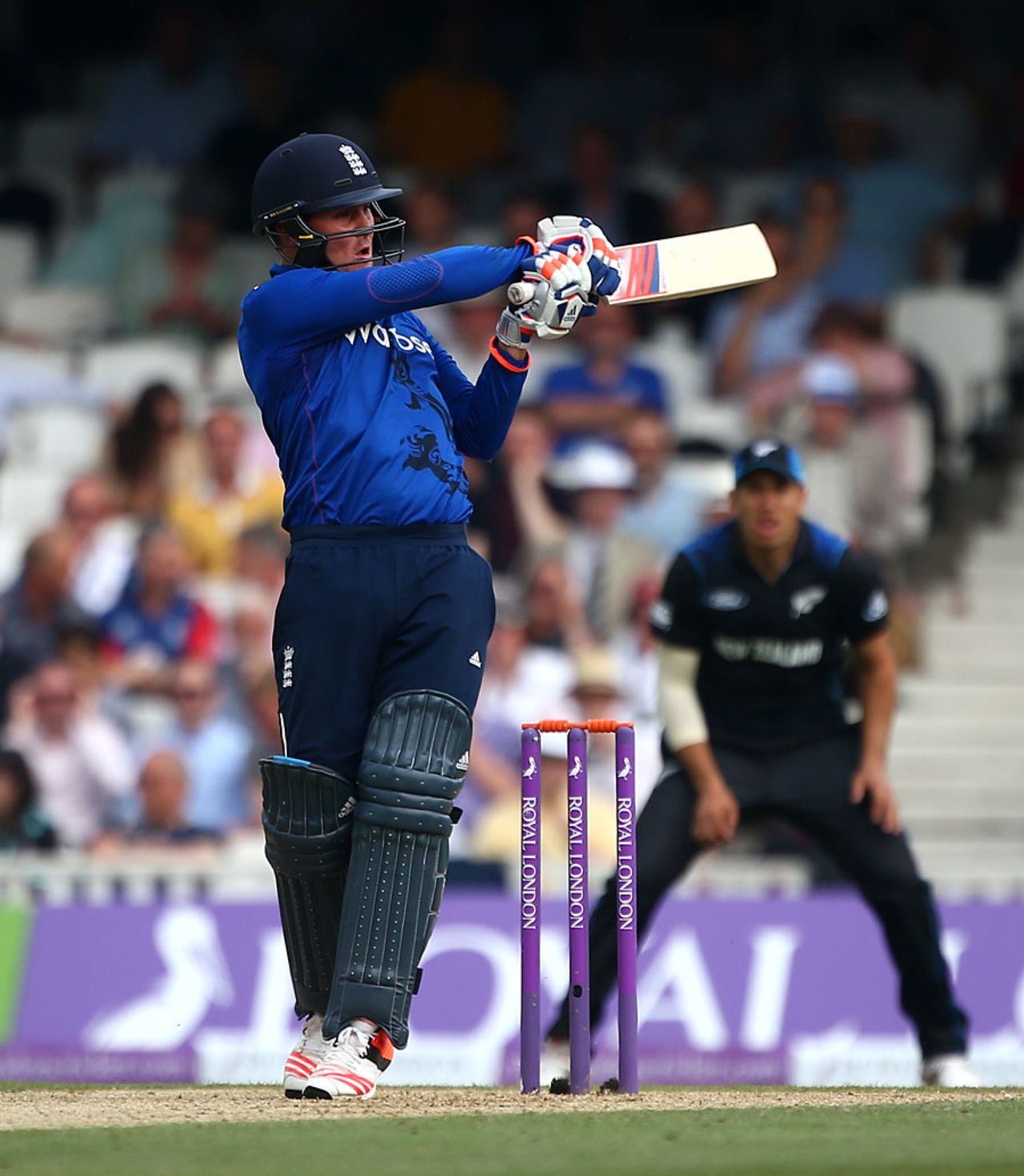 Jason Roy played some strong shots, England v New Zealand, 2nd ODI, Kia Oval, June 12, 2015