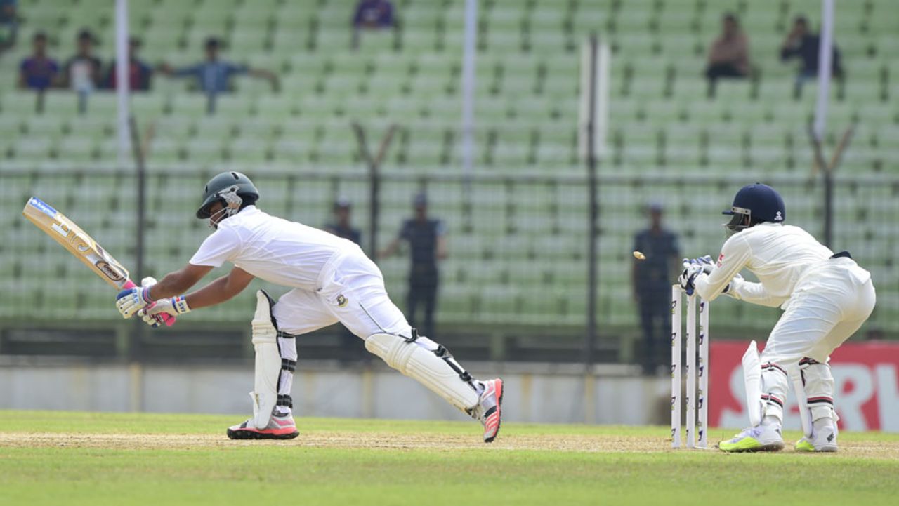 Tamim Iqbal was stumped by Wriddhiman Saha for 19, Bangladesh v India, only Test, Fatullah, 4th day, June 13, 2015