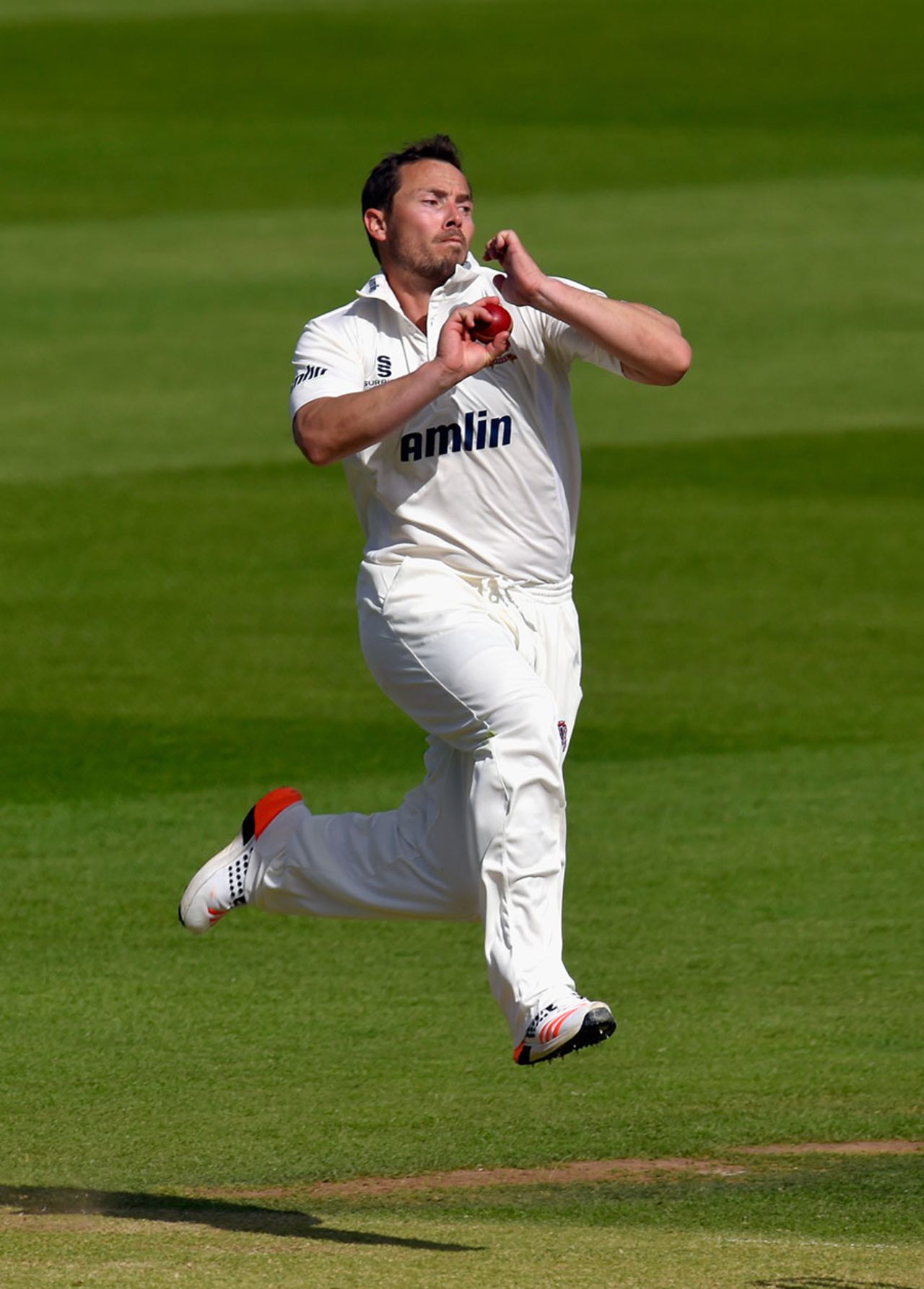 Graham Napier runs in, Glamorgan v Essex, Cardiff, May 20, 2015
