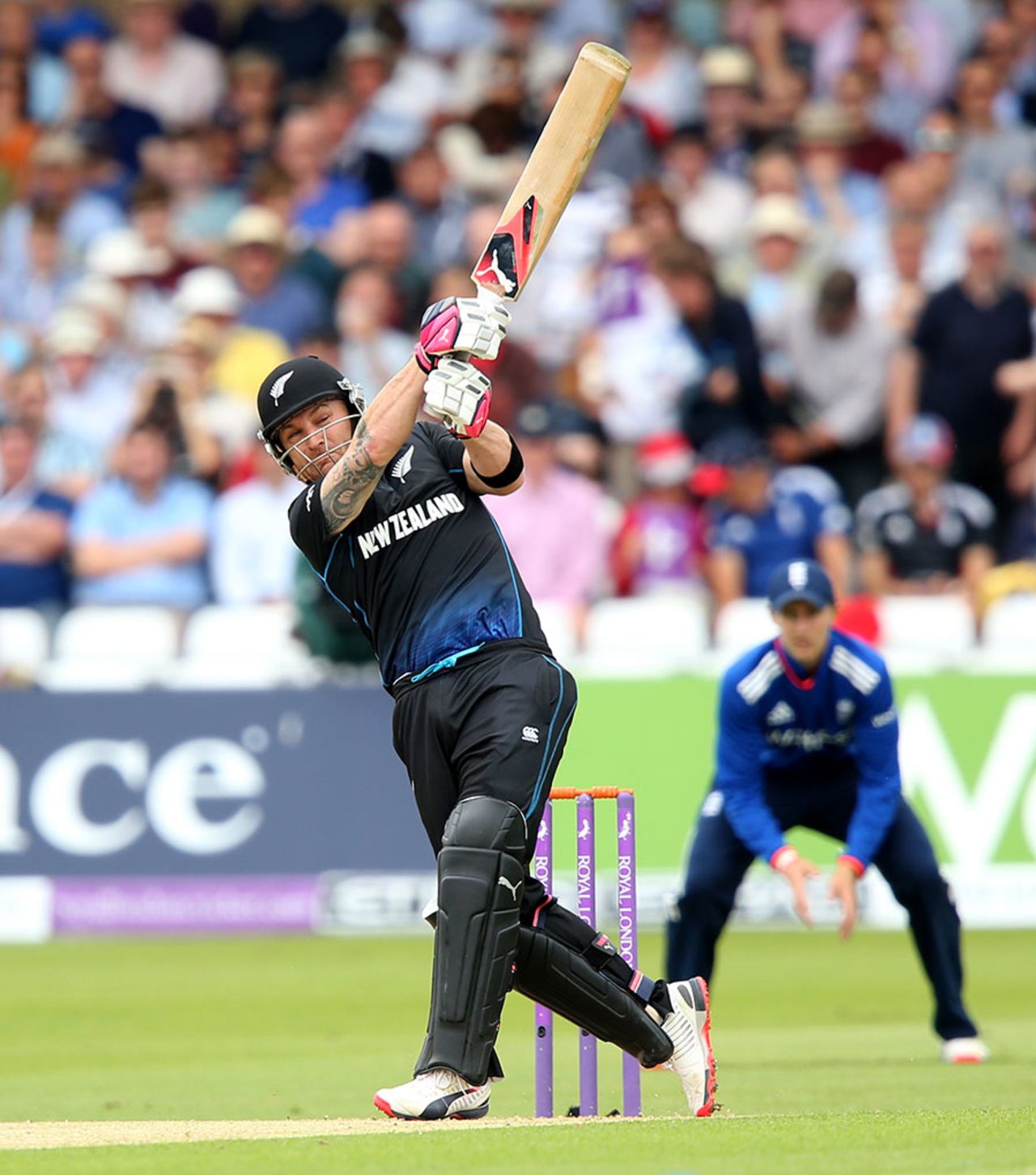 Brendon McCullum tried to go hard from the off as per usual, England v New Zealand, 4th ODI, Trent Bridge, June 17, 2015
