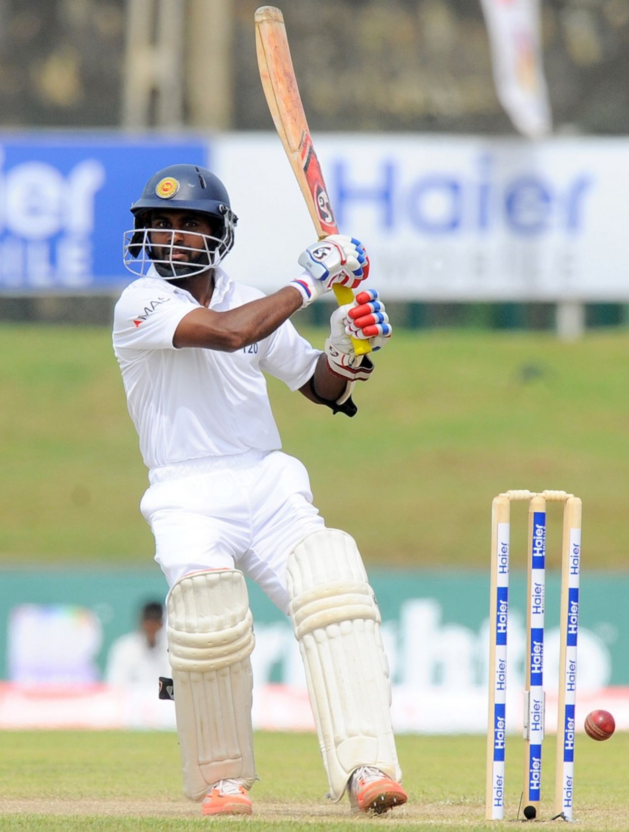 Kaushal Silva swivels into a pull, Sri Lanka v Pakistan, 1st Test, Galle, 3rd day, June 19, 2015