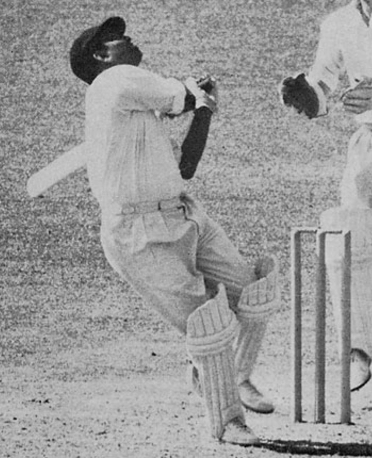 Vijay Manjrekar on his way to a hundred in his final Test, India v New Zealand, Madras, 1964