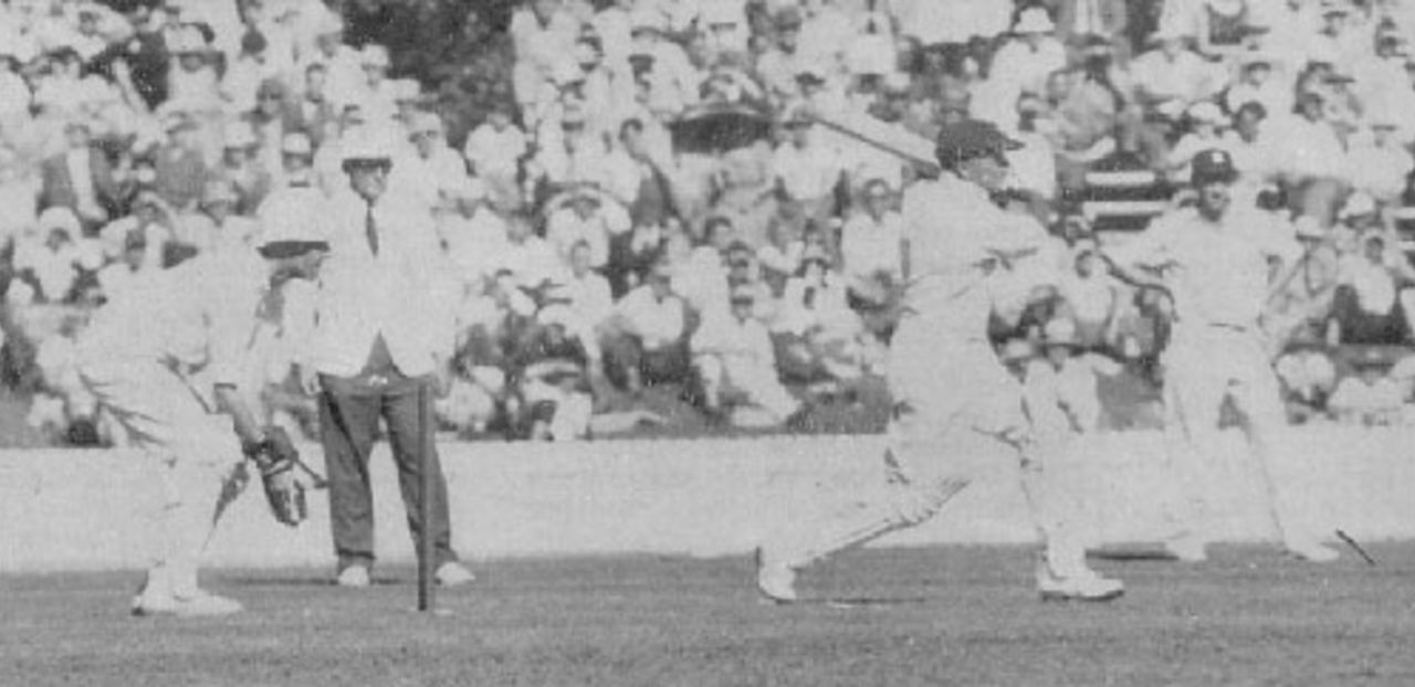 The Don's final innings ... and his final boundary, Australian PM's XI v MCC, Canberra, February 8 1962