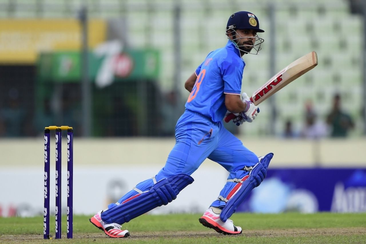 Virat Kohli targets the off side, Bangladesh v India, 2nd ODI, Mirpur, June 21, 2015