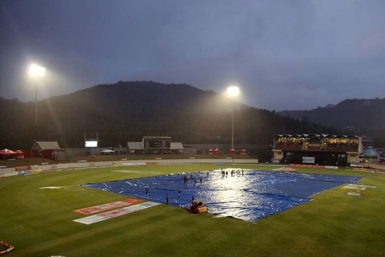 Rain forced the game to be called off, St Lucia Zouks v Trinidad & Tobago Red Steel, Gros Islet, June 21, 2015