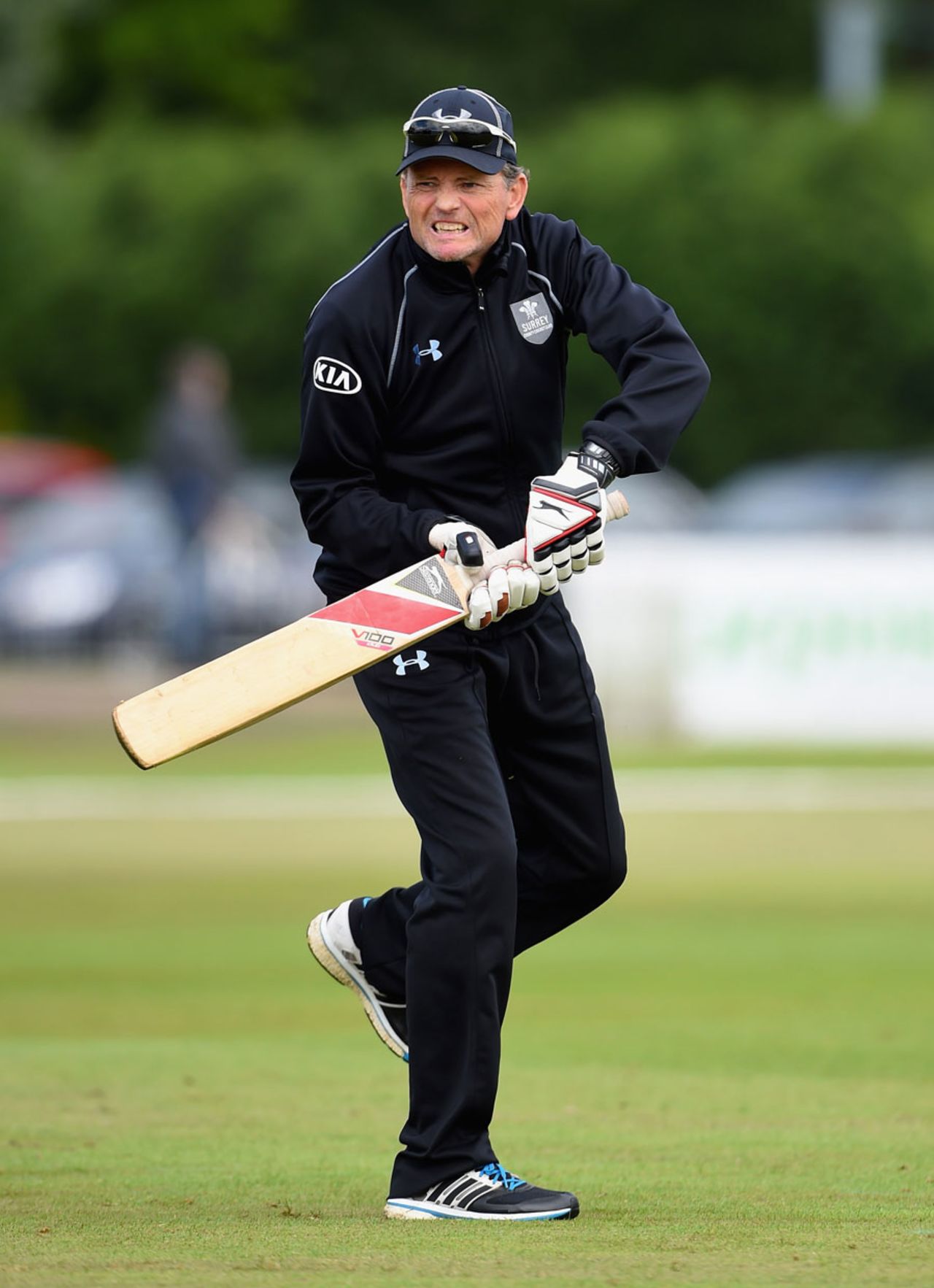 Graham Ford leads a coaching drill, Derbyshire v Surrey, County Championship, Division Two, Derby, 2nd day, June 22, 2015