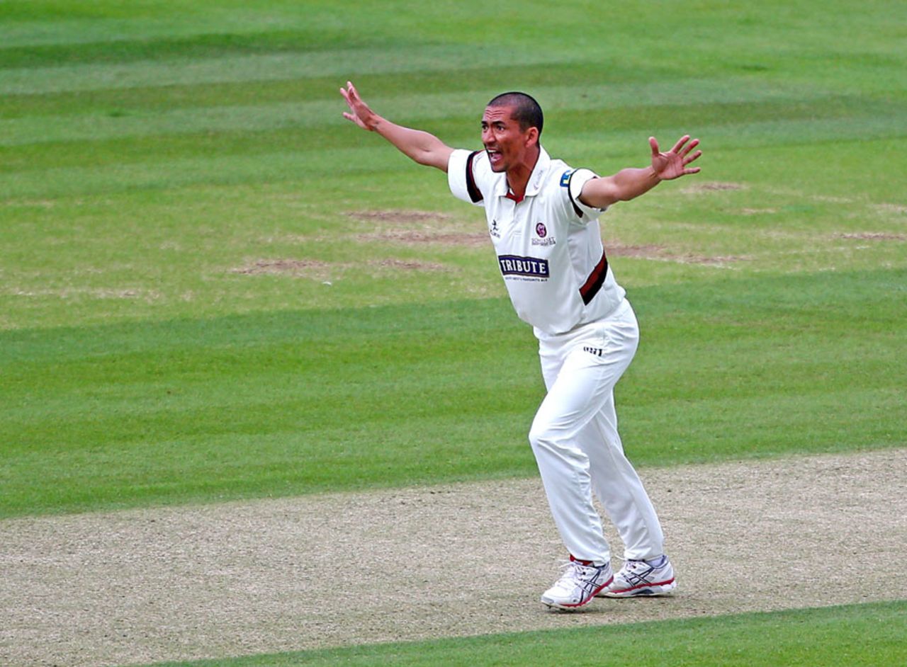 Alfonso Thomas gave a masterclass in swing bowling, Hampshire v Somerset, County Championship, Division One, Ageas Bowl, 2nd day, June 22, 2015
