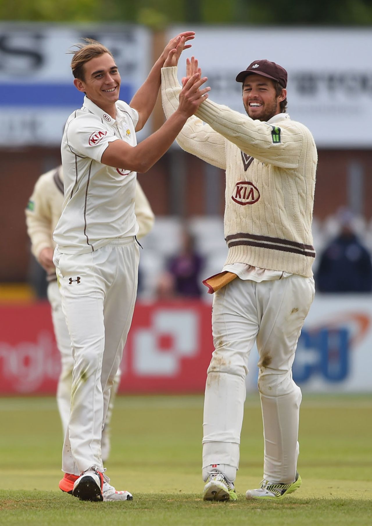 James Burke picked up 2 for 32, Derbyshire v Surrey, County Championship, Division Two, Derby, 2nd day, June 22, 2015