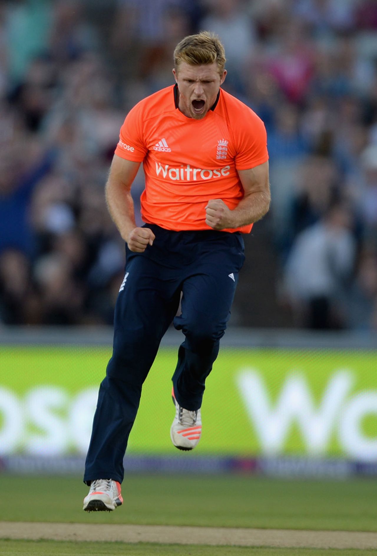 David Willey took a wicket with his third ball, England v New Zealand, only T20, Old Trafford, June 23, 2015