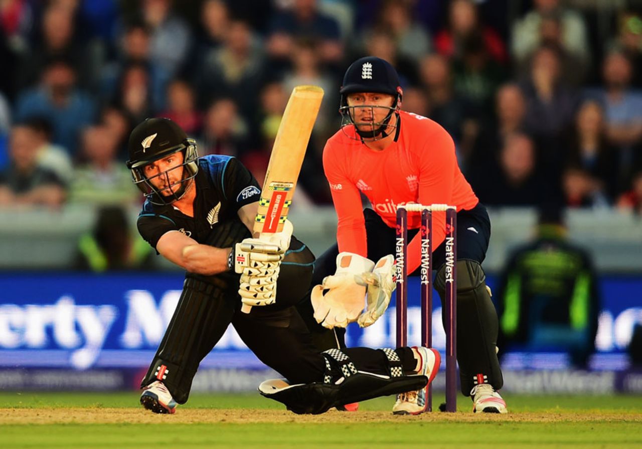 Kane Williamson struck fifty off 31 balls, England v New Zealand, only T20, Old Trafford, June 23, 2015