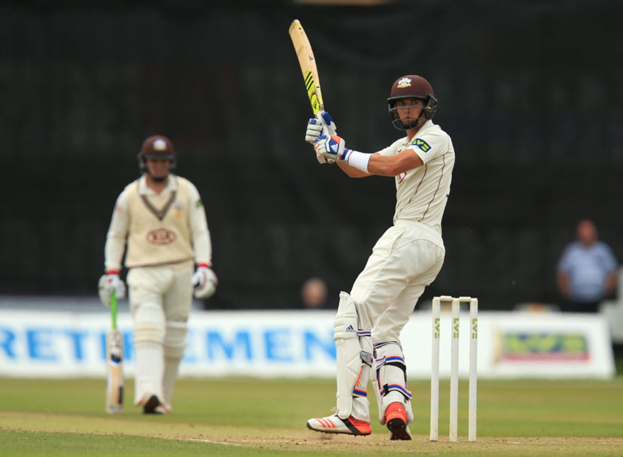 James Burke top-scored with 73, Derbyshire v Surrey, County Championship, Division Two, Derby, 3rd day, June 23, 2015