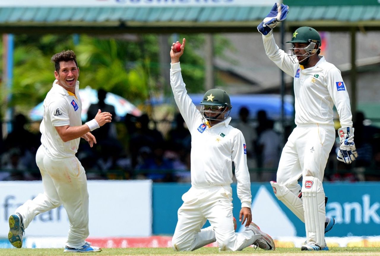Yasir Shah had Lahiru Thirimanne caught at short leg, Sri Lanka v Pakistan, 2nd Test, Colombo, 2nd day, June 26, 2015