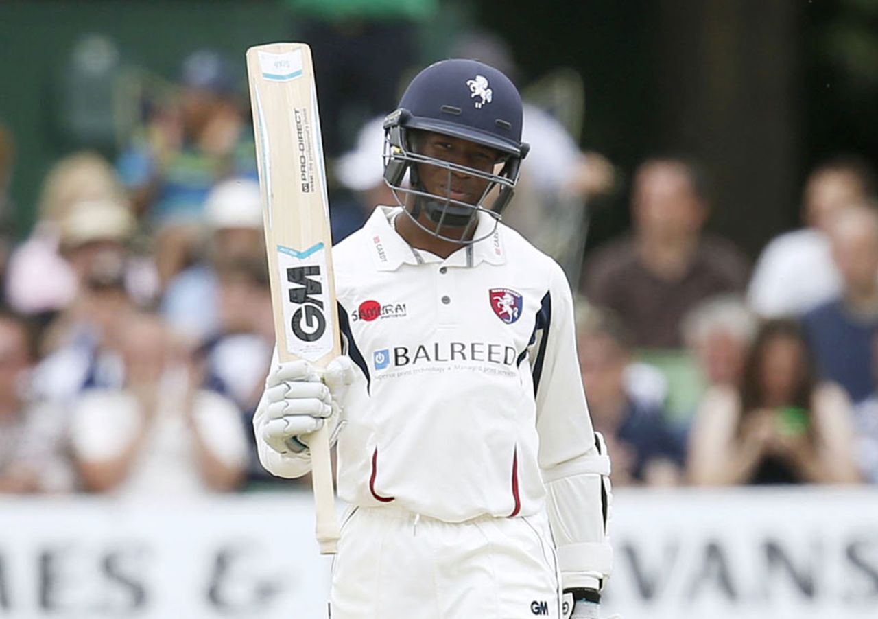 Daniel Bell-Drummond sped to a 92-ball hundred, Kent v Australians, Tour Match, Canterbury, 4th day, June 28, 2015