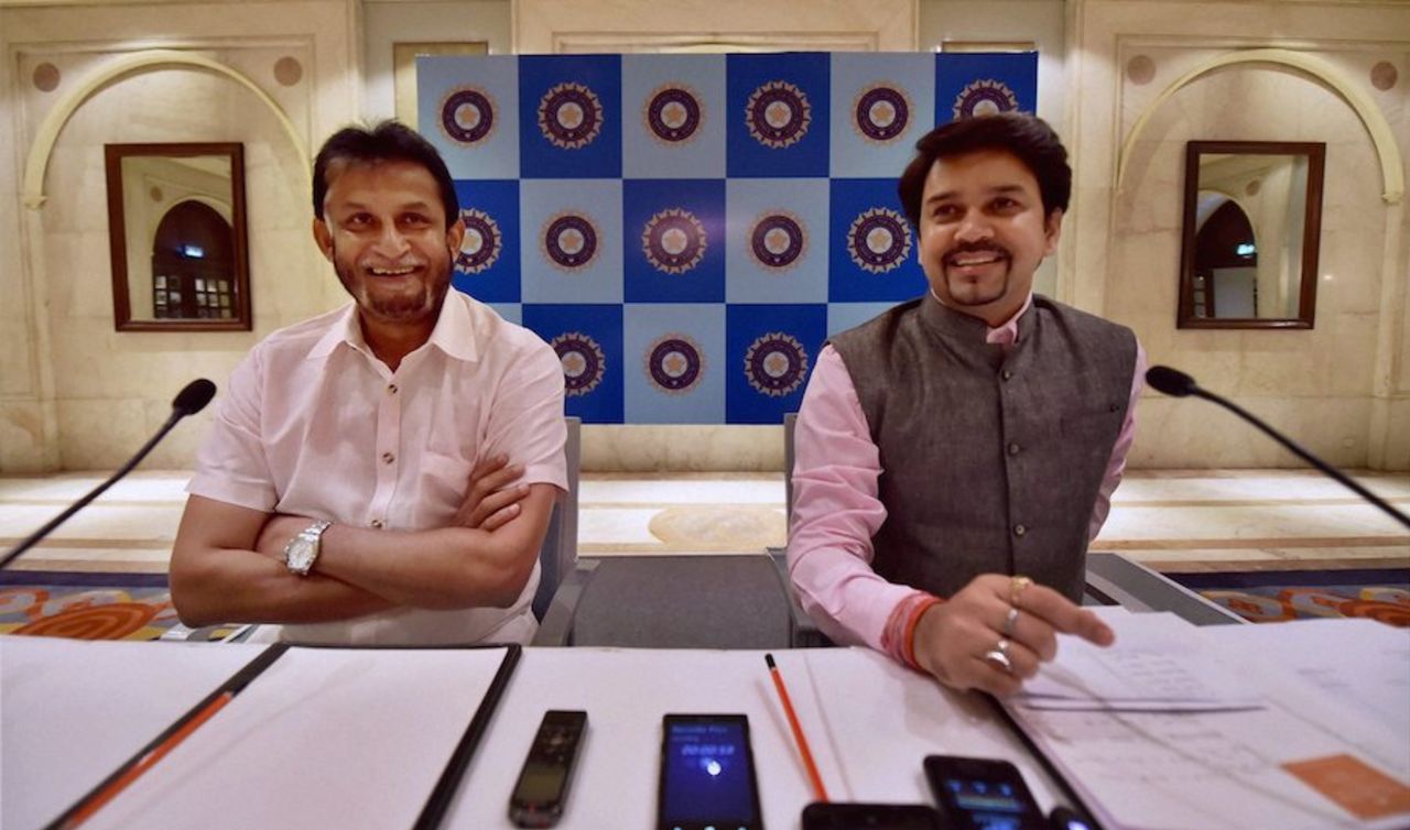 Sandeep Patil and Anurag Thakur announce the India squad, New Delhi, June 29, 2015