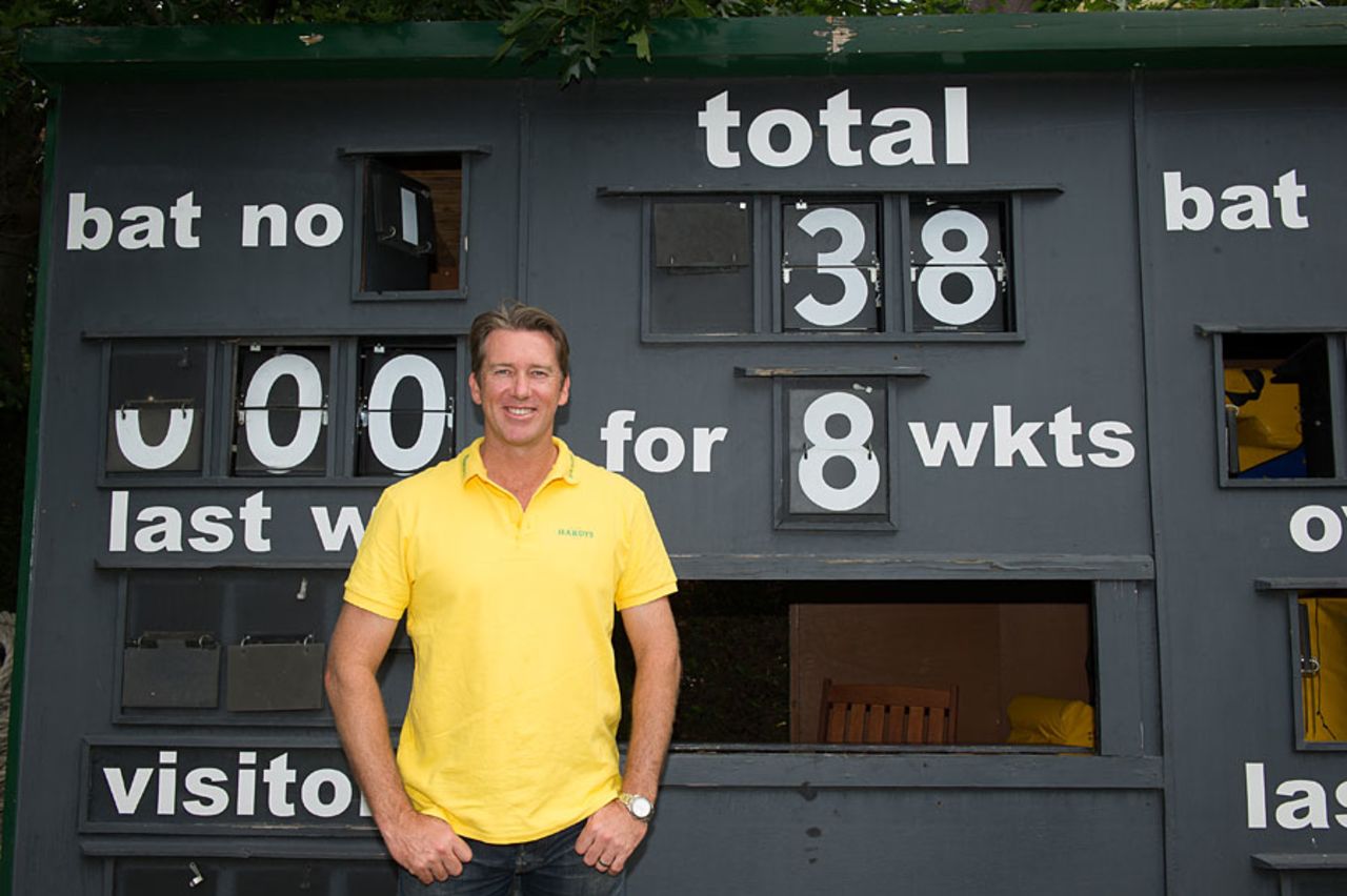 The scoreboard reflects Glenn McGrath's best Ashes figures, London, June 29, 2015