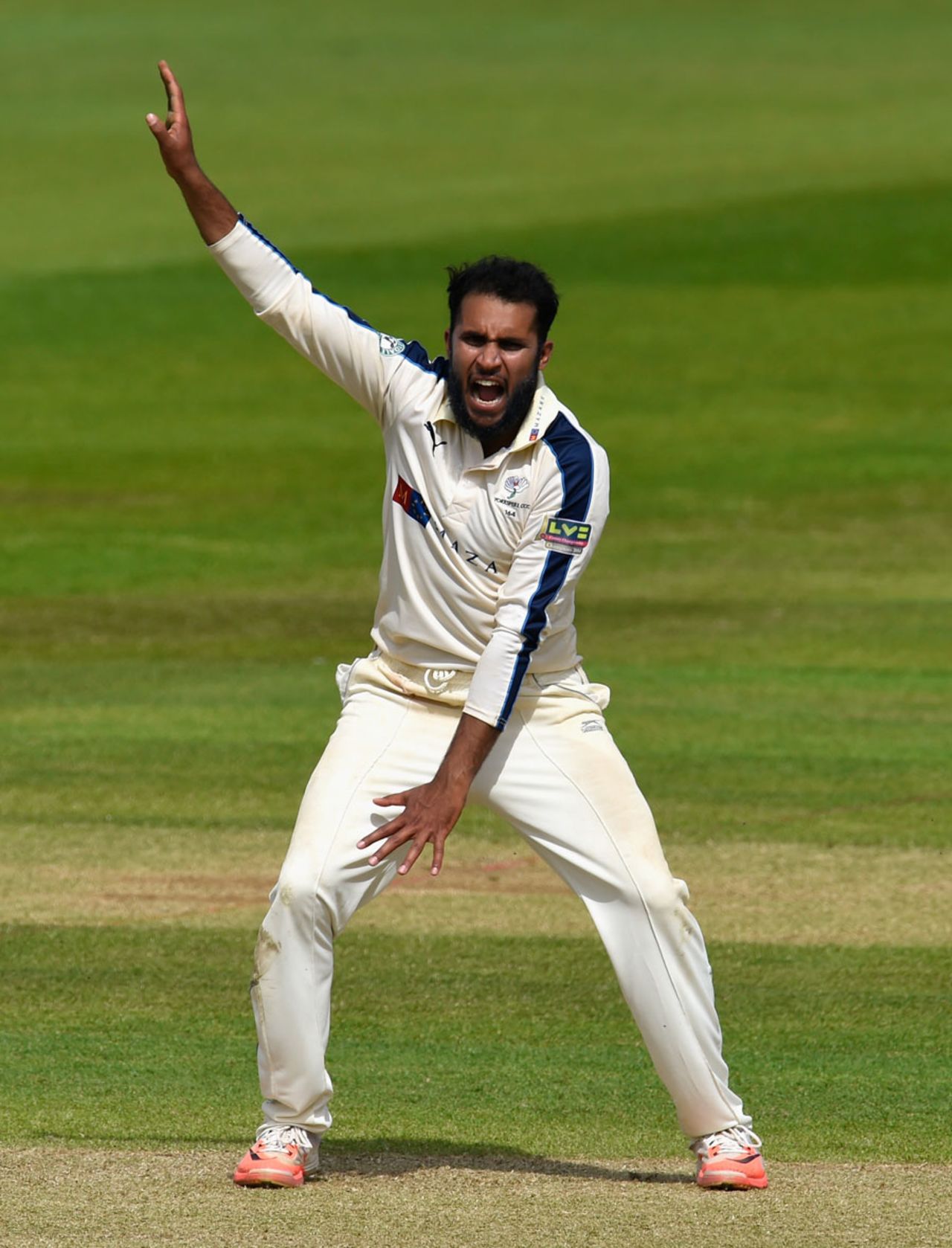 Adil Rashid made the breakthrough in the second innings, Durham v Yorkshire, County Championship, Division One, Chester-le-Street, June 30, 2015
