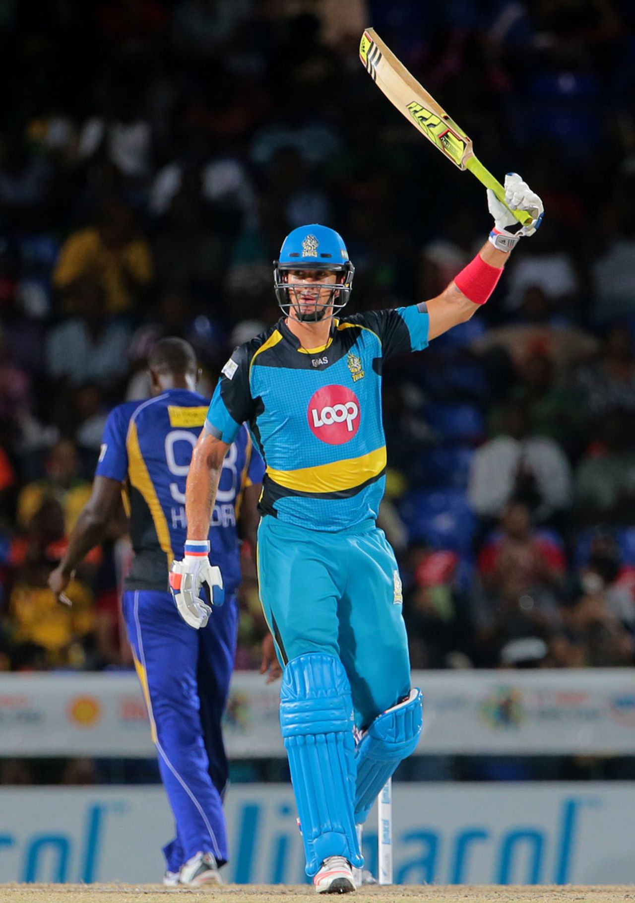 Kevin Pietersen hit a 39-ball 73, Barbados Tridents v St Lucia Zouks, Basseterre, July 3, 2015
