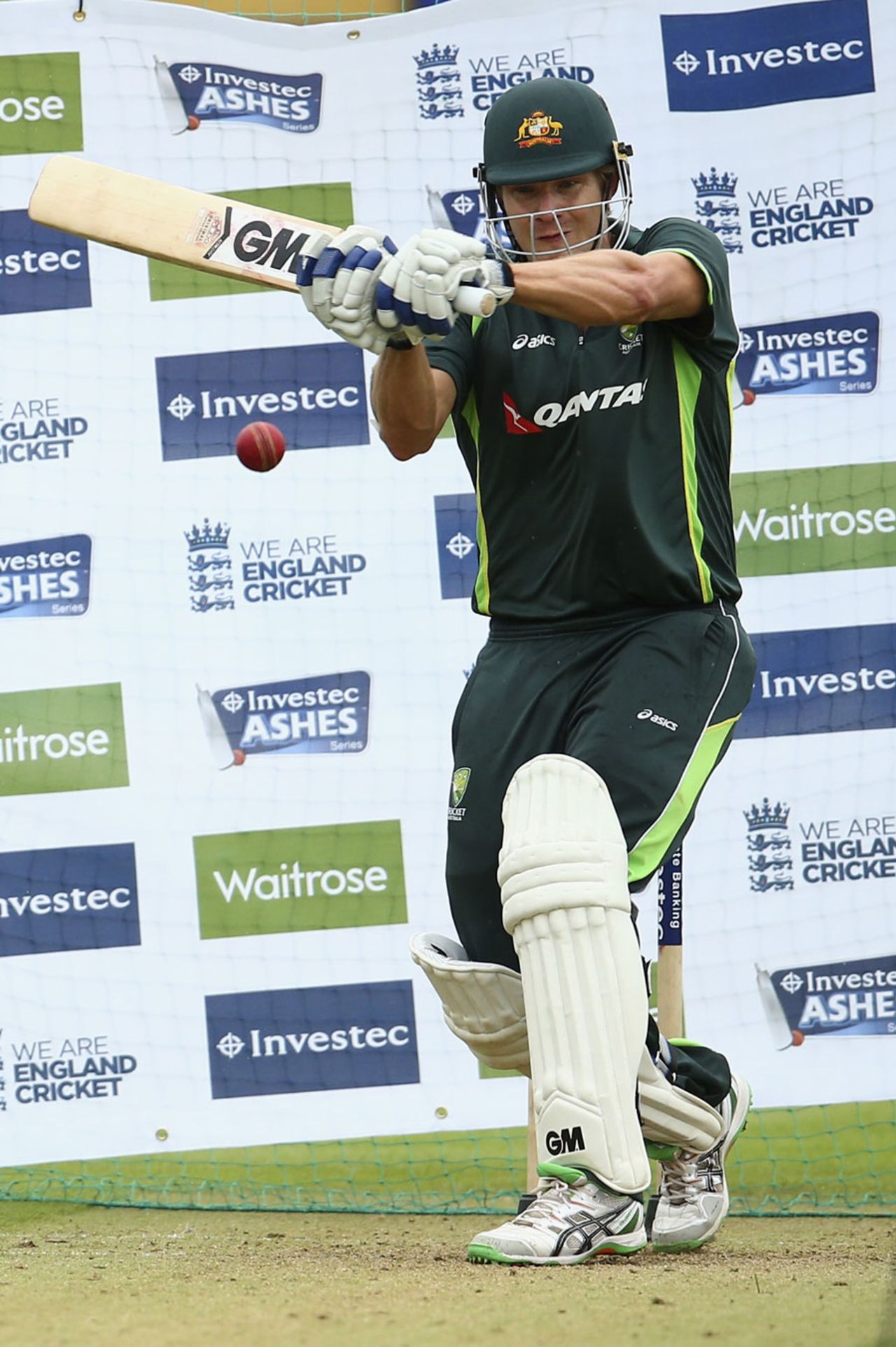 Shane Watson pulls in the nets, Cardiff, July 6, 2015