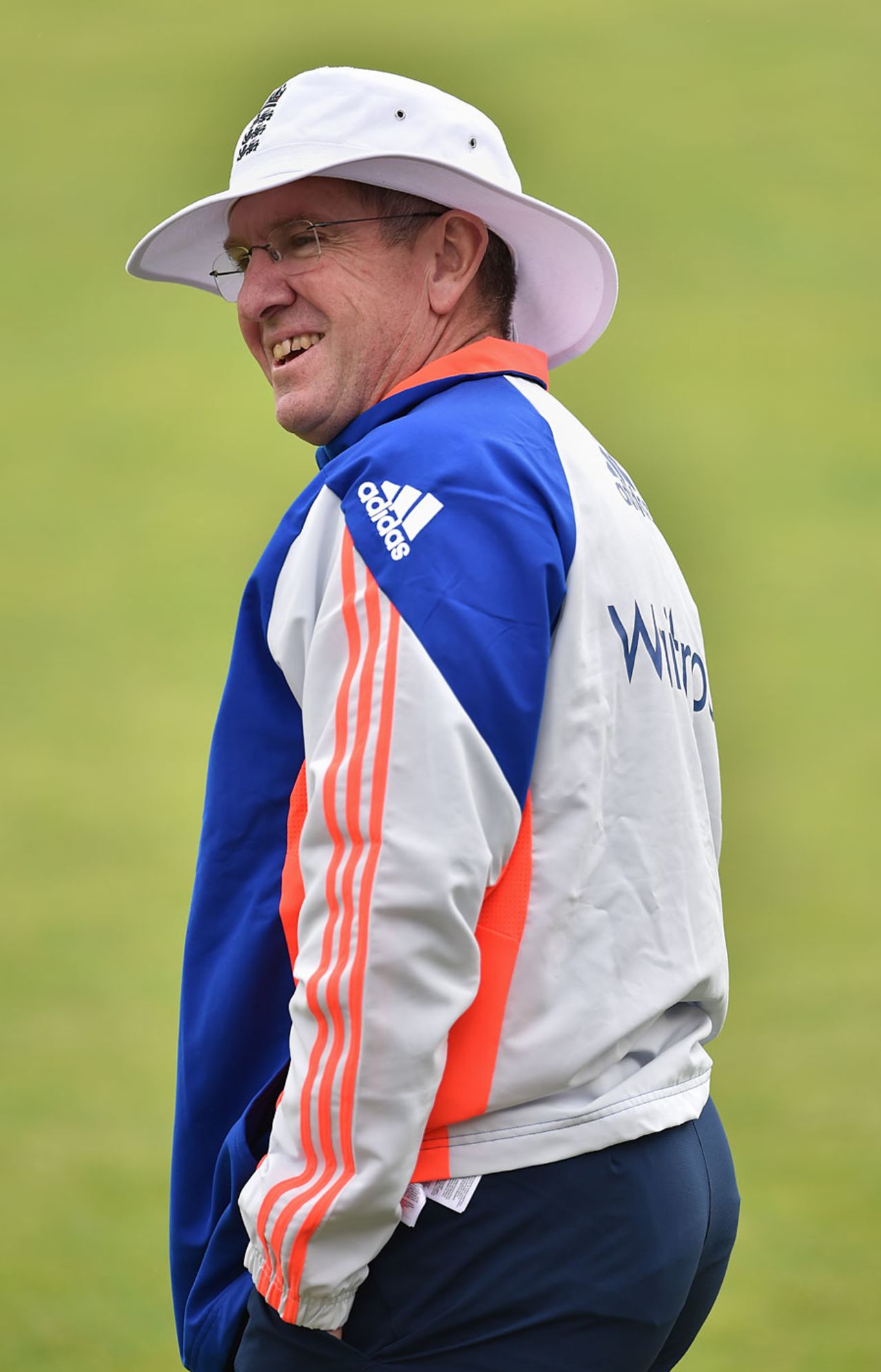 Trevor Bayliss led England's training session, Cardiff, July 6, 2015