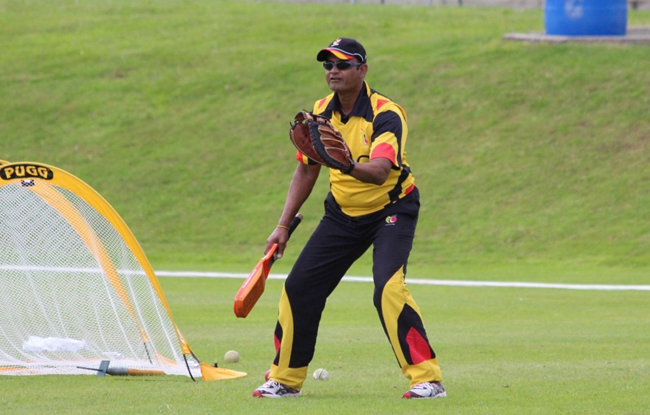 Dipak Patel during a training session with Papua New Guinea, Bready Cricket Club, July 8, 2015