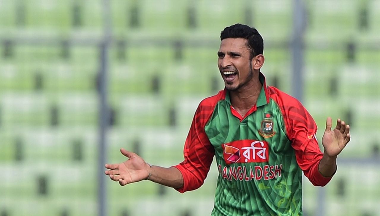 Nasir Hossain is elated after cleaning up Rilee Rossouw, Bangladesh v South Africa, 2nd ODI, Mirpur, July 12, 2015