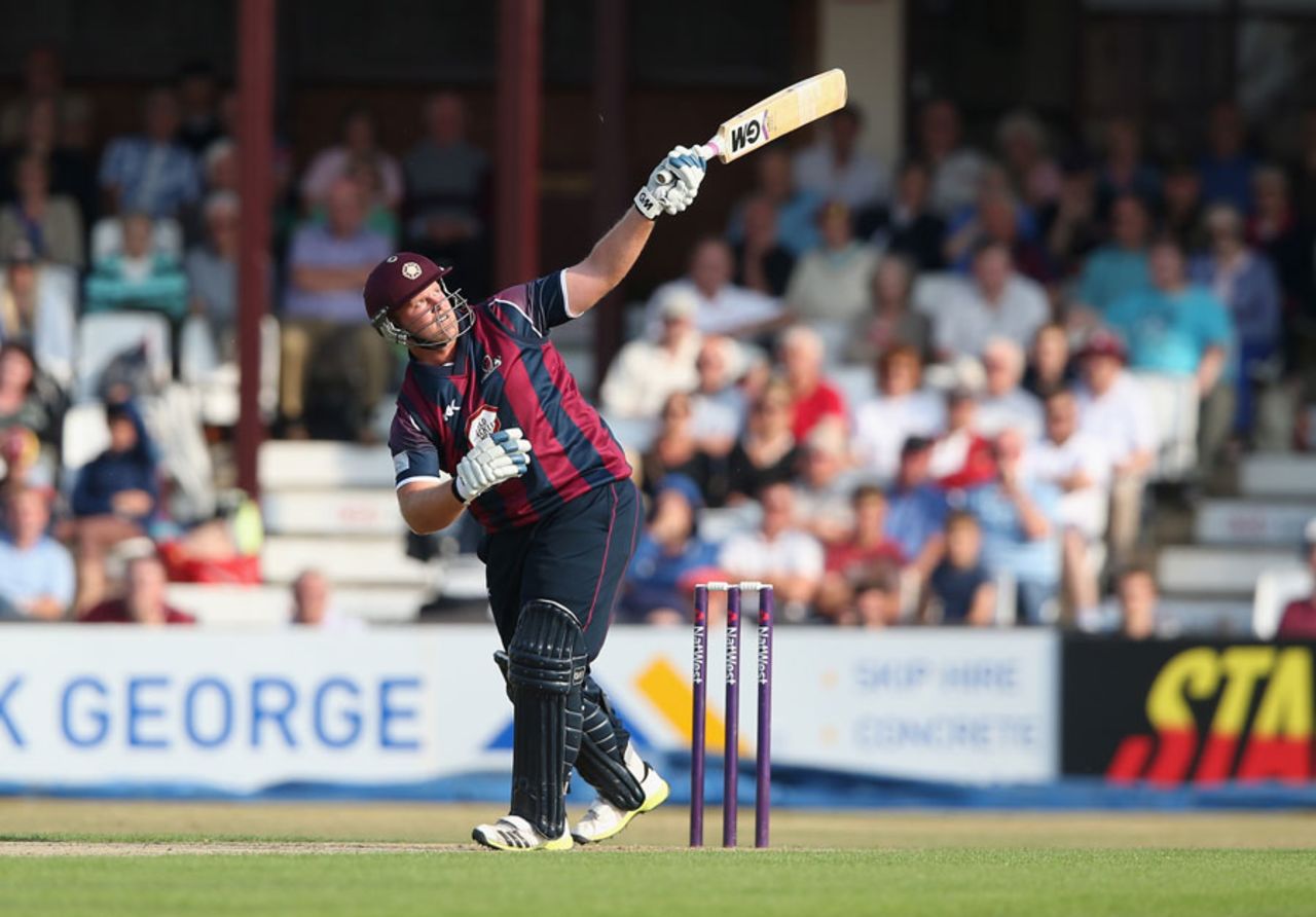 Richard Levi let flying during his innings, Northamptonshire v Leicestershire, NatWest T20 Blast, North Group, Wantage Road, July 12, 2015