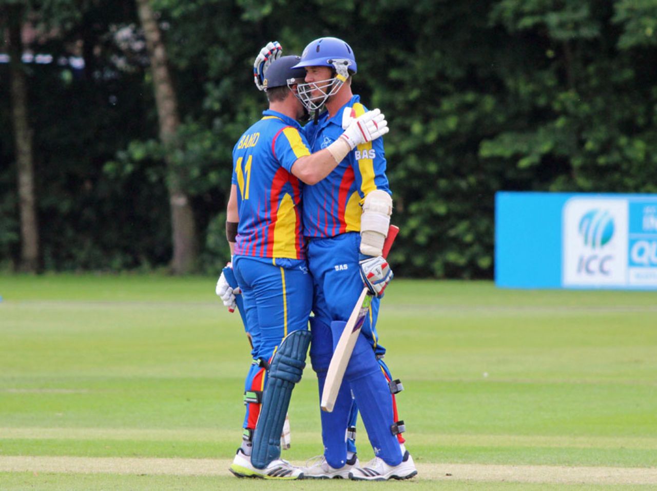 Gerrie Snyman and Stephan Baard shared an opening partnership of 97 runs, Namibia v United States of America, World Twenty20 Qualifier, Group A, Belfast, July 13, 2015