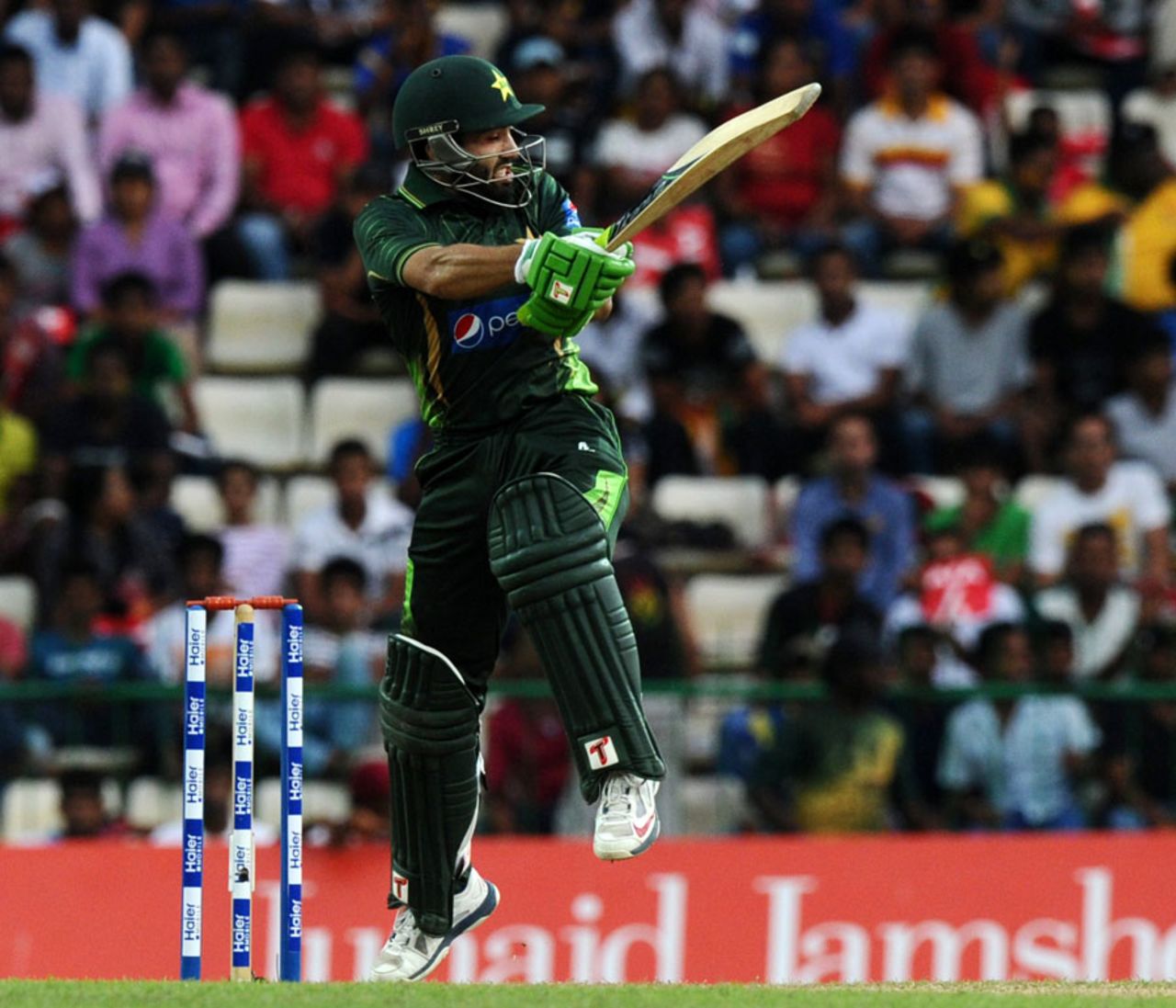 Mohammad Rizwan made the third half-century of the innings, Sri Lanka v Pakistan, 2nd ODI, Pallekele, July 15, 2015