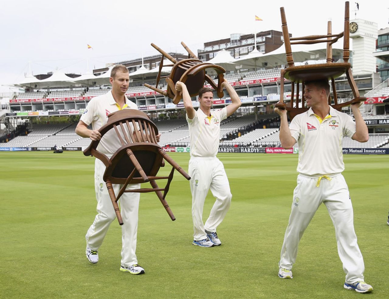 The Australia players had to carry their own chairs, England v Australia, 2nd Investec Ashes Test, Lord's, July 15, 2015