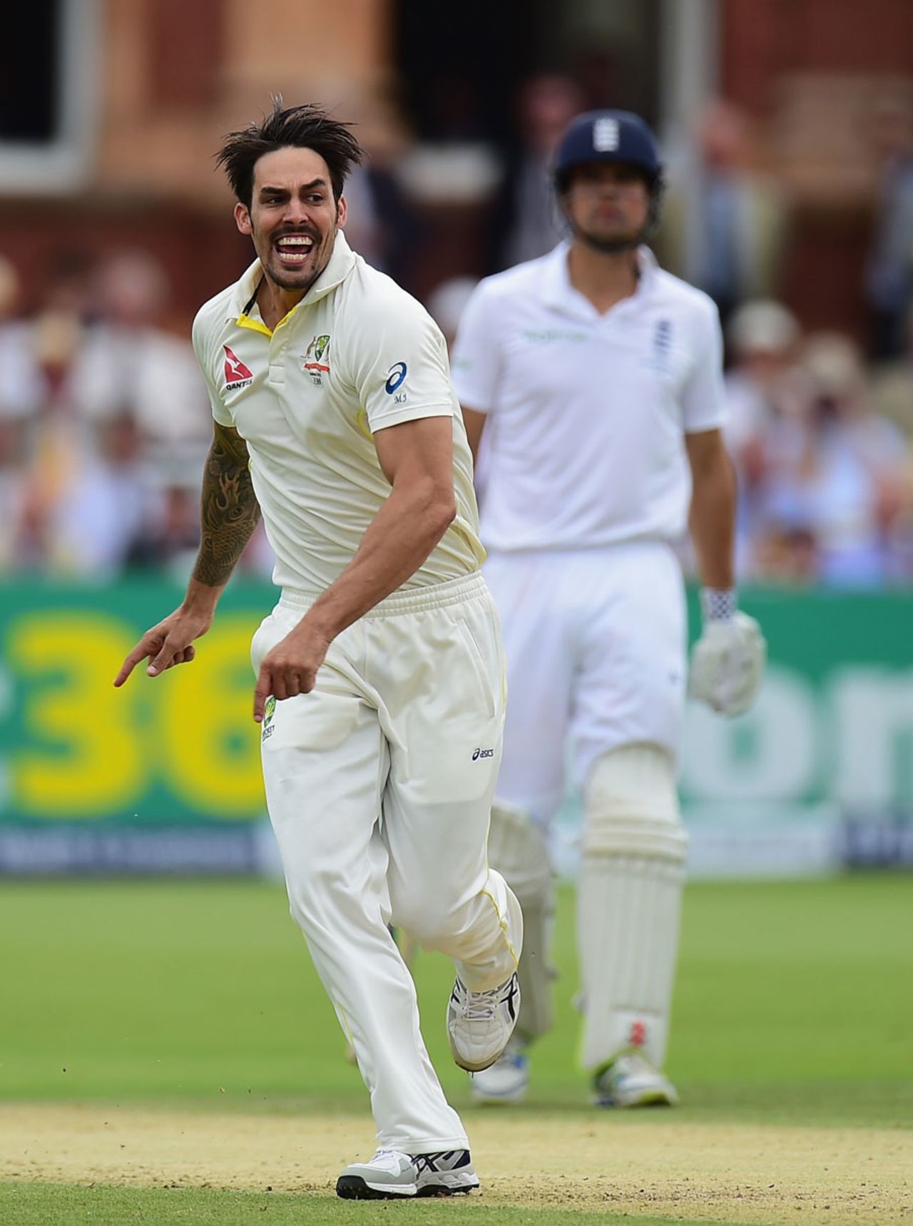 Mitchell Johnson took two in his opening two overs, England v Australia, 2nd Investec Ashes Test, Lord's, 2nd day, July 17, 2015