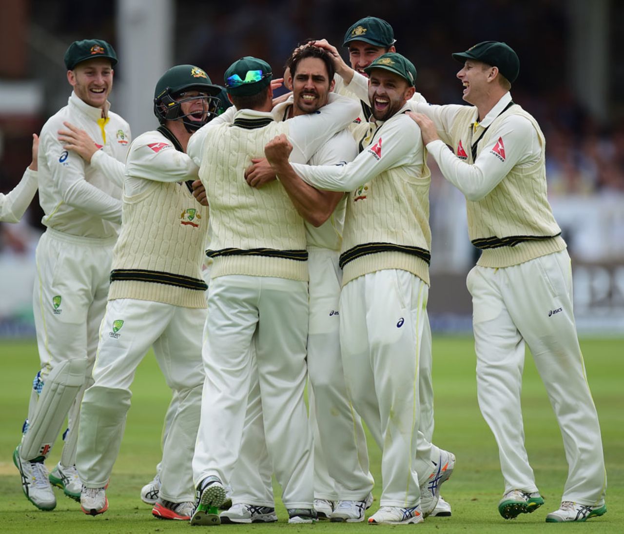 Australia were in jubilant mood as England slipped to 30 for 4, England v Australia, 2nd Investec Ashes Test, Lord's, 2nd day, July 17, 2015