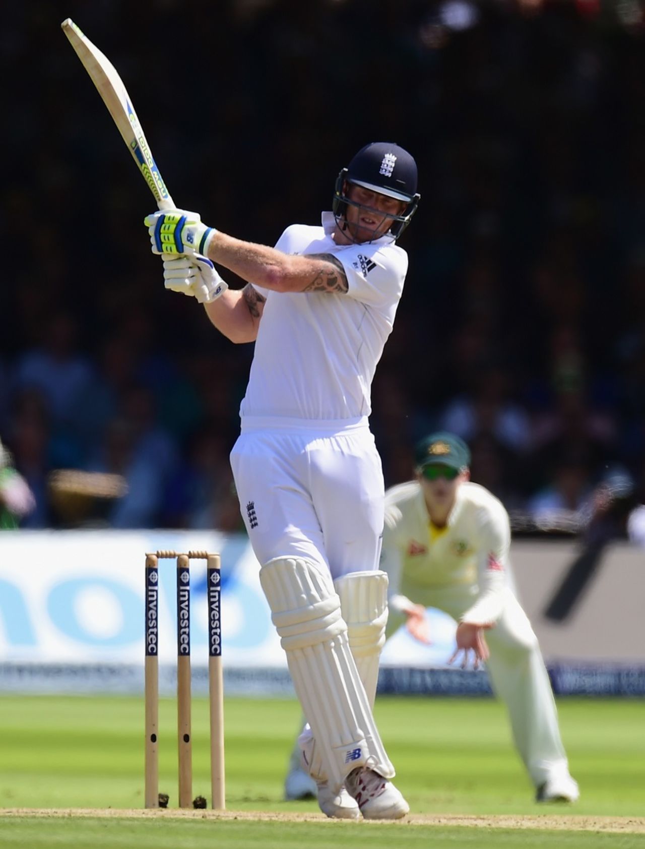Ben Stokes goes on the attack, England v Australia, 2nd Investec Ashes Test, Lord's, 3rd day, July 18, 2015
