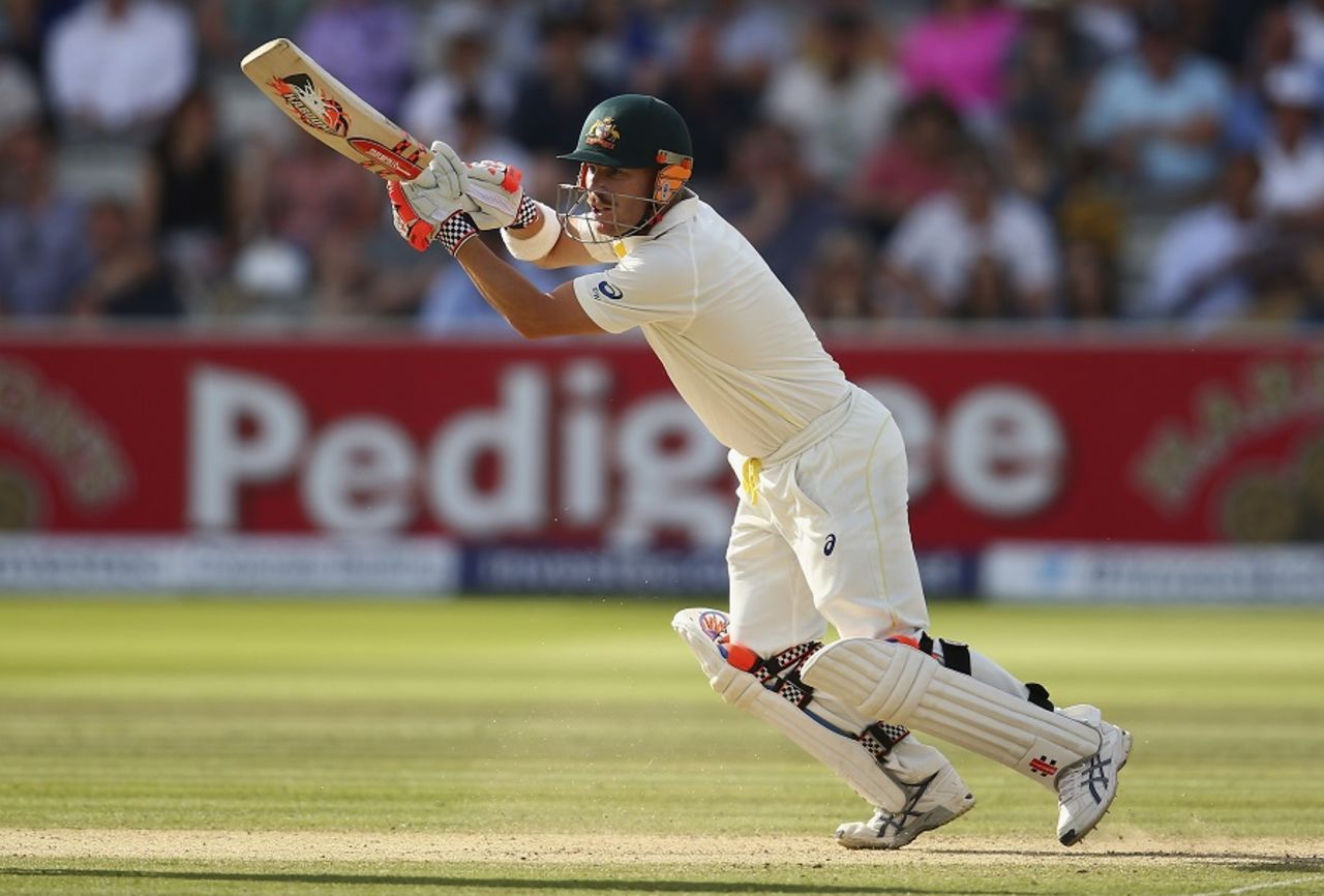 David Warner targets the off side,  England v Australia, 2nd Investec Ashes Test, Lord's, 3rd day, July 18, 2015
