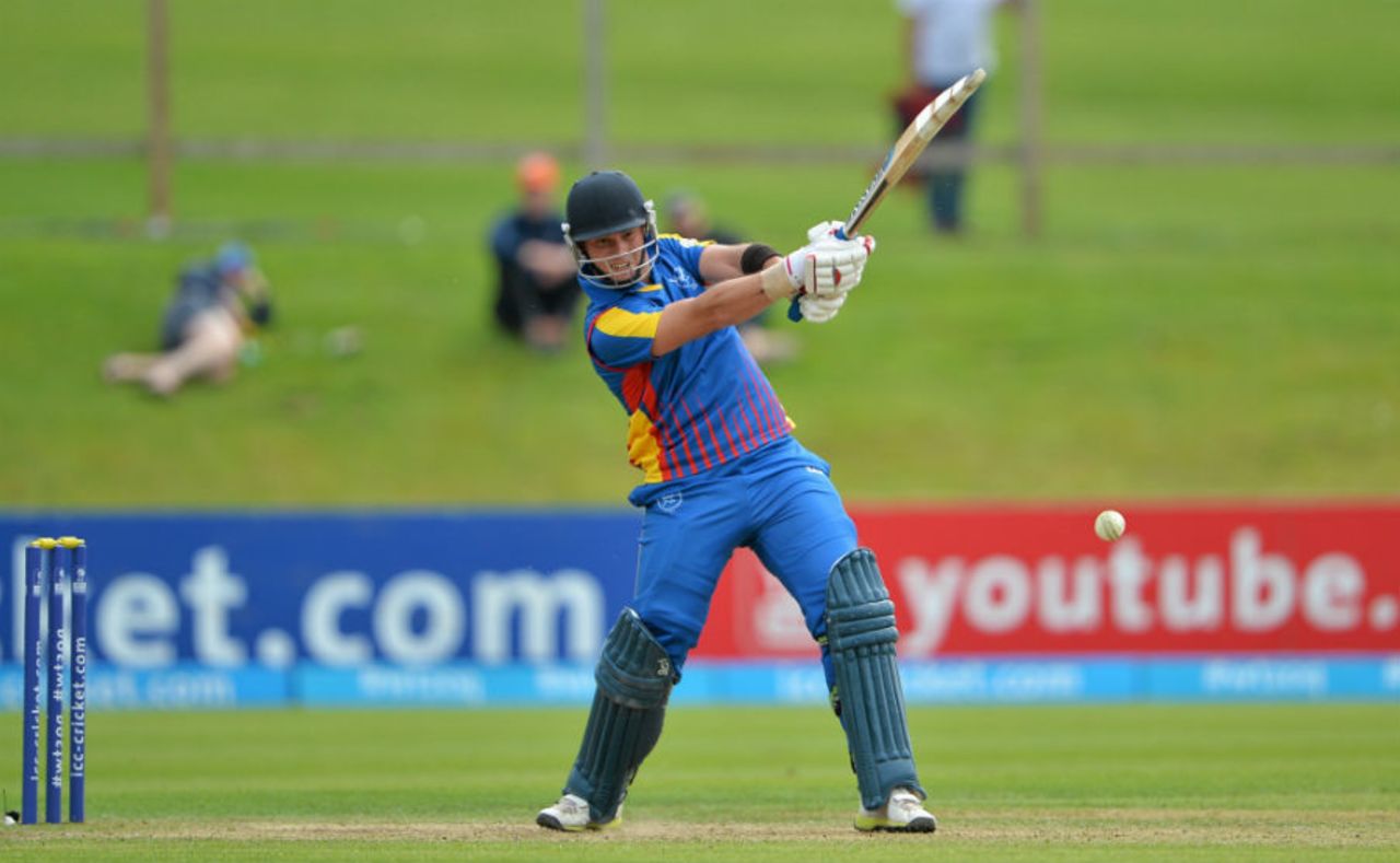 Stephan Baard struck five sixes and seven fours during his 54-ball 87, Namibia v Papua New Guinea, World T20 Qualifier, Group A, Dublin, July 18, 2015