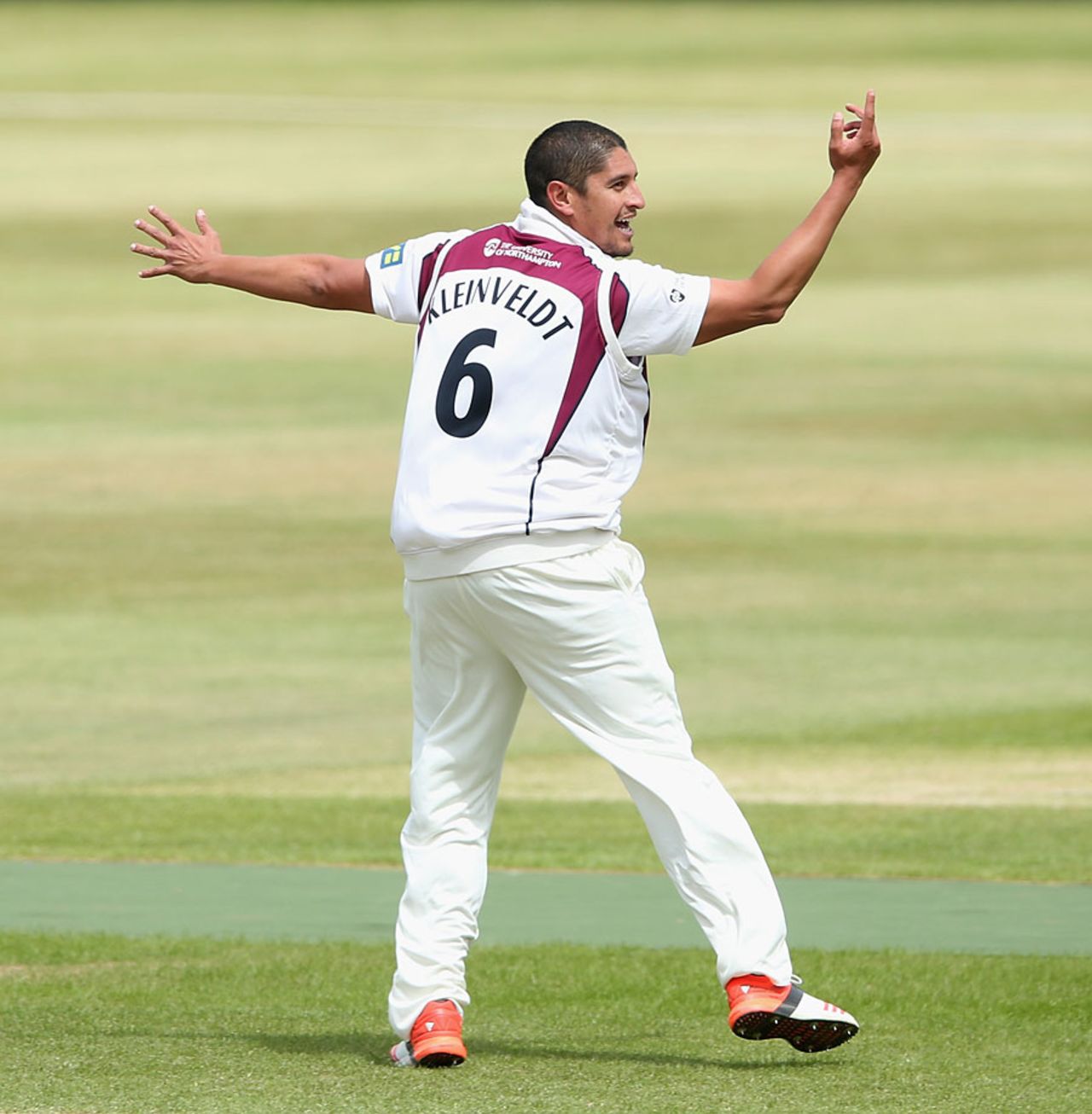 Rory Kleinveldt appeals, Northamptonshire v Essex, County Championship, Division Two, Wantage Road, June 9, 2015