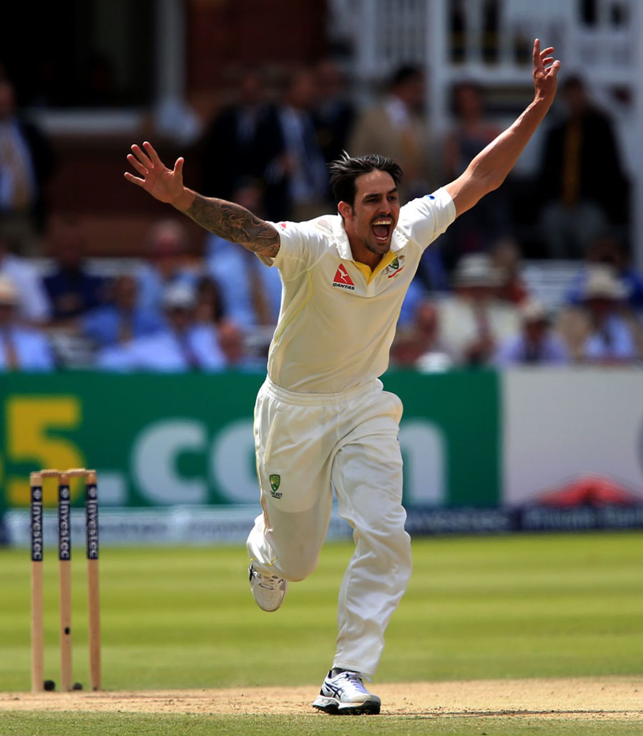 Mitchell Johnson claimed the key scalp of Alastair Cook, England v Australia, 2nd Investec Ashes Test, Lord's, 4th day, July 19, 2015