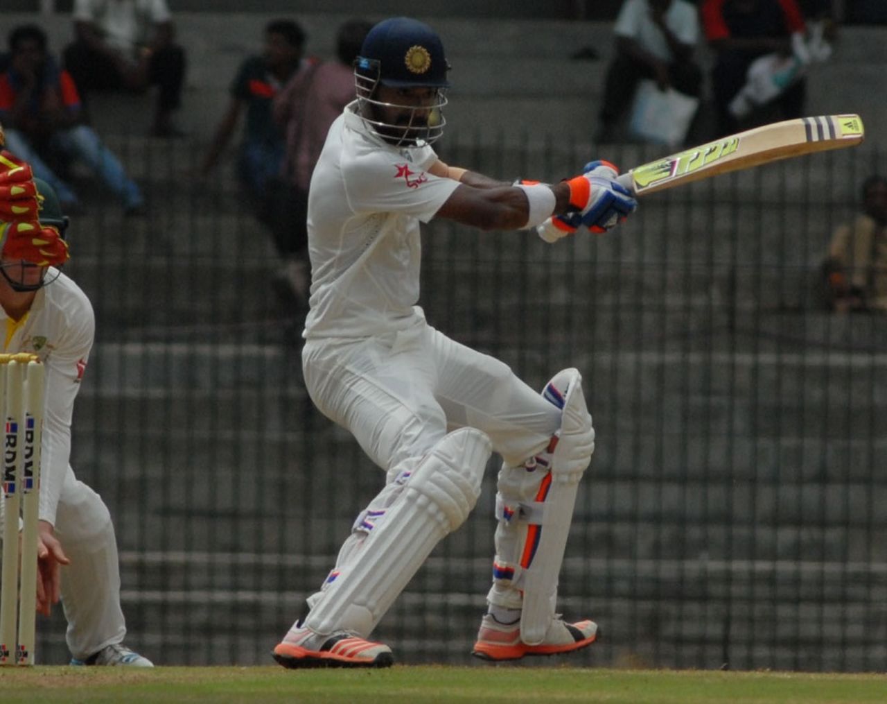KL Rahul executes the cut, India A v Australia A, 1st unofficial Test, Chennai, 1st day