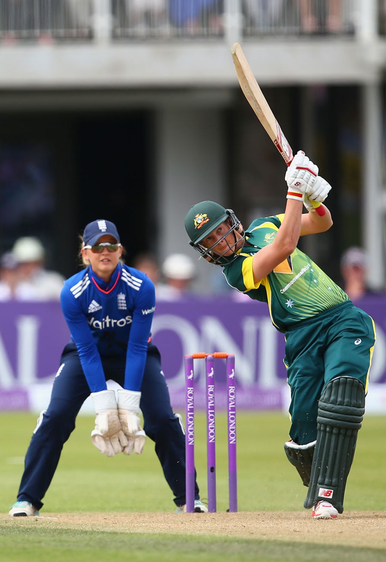 Meg Lanning goes down the ground, England Women v Australia Women, 2nd ODI, Bristol, July 23, 2015