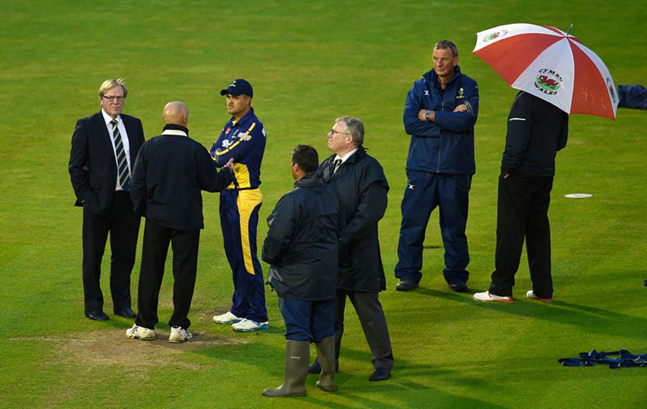 The rain relented just in time for Five5 match in Cardiff, Glamorgan v Gloucestershire, NatWest T20 Blast, South Group, Cardiff, July 24, 2015
