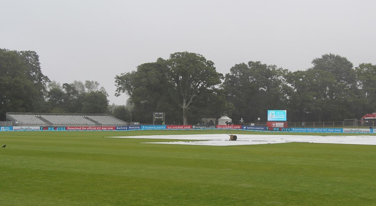 Wet weather welcomed the two finalists in Malahide, Netherlands v Scotland, World T20 Qualifier final, Malahide, July 26, 2015