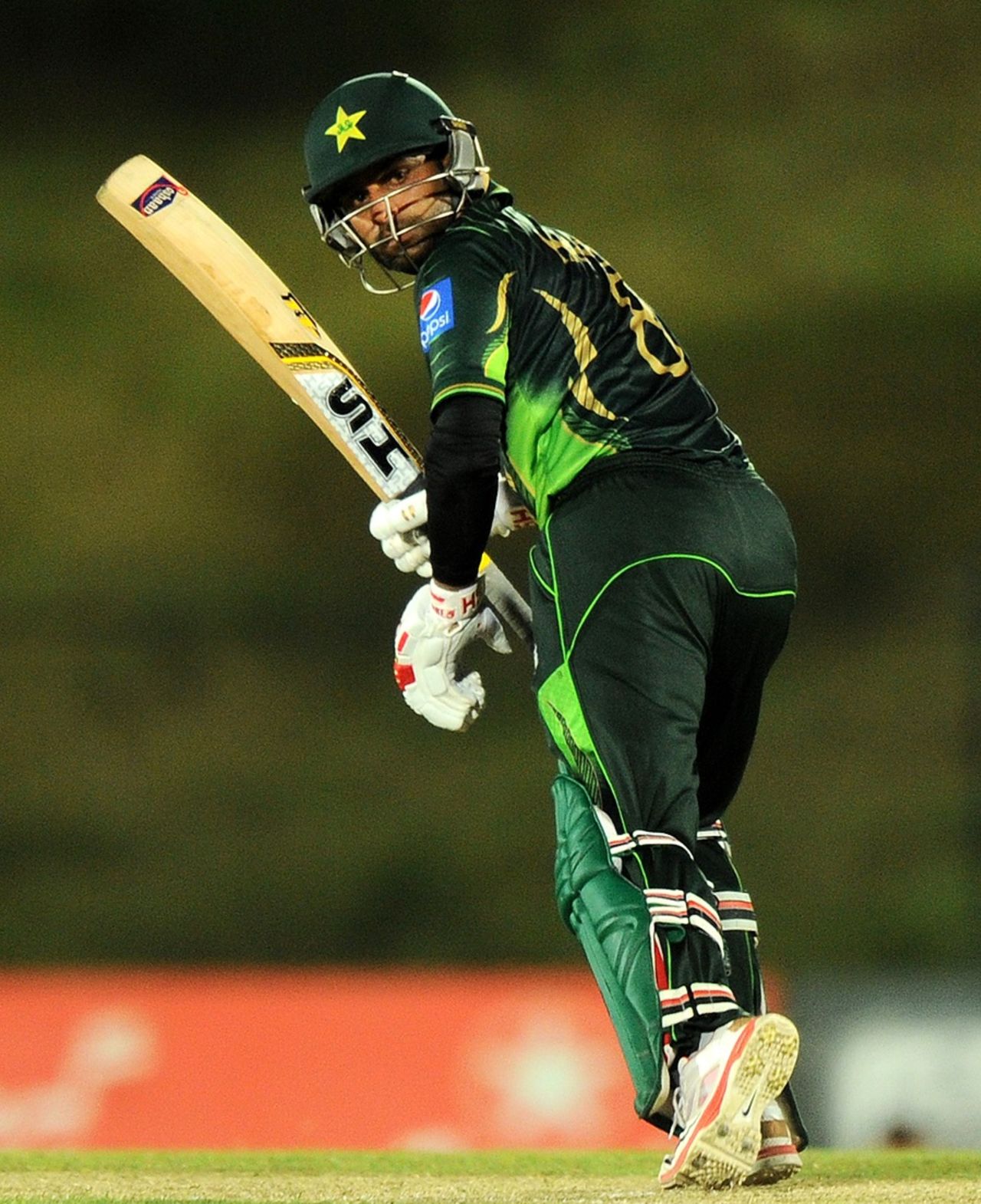 Mohammad Hafeez clips the ball to fine leg, Sri Lanka v Pakistan, 5th ODI, Hambantota, July 26, 2015