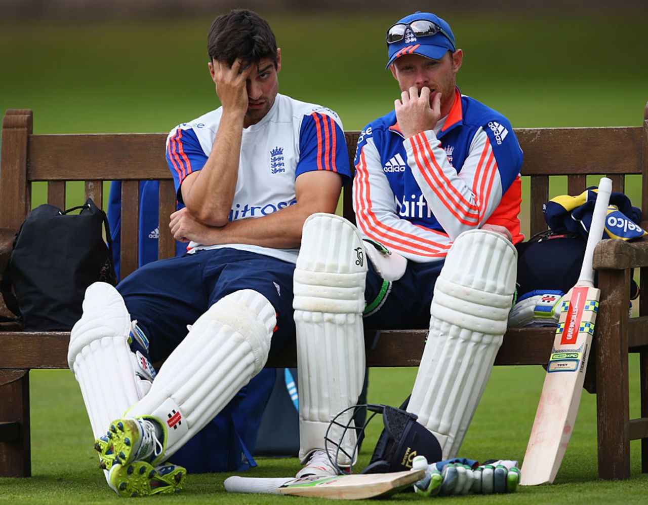 Alastair Cook and Ian Bell face different pressures in the third Test, Edgbaston, July 27, 2015