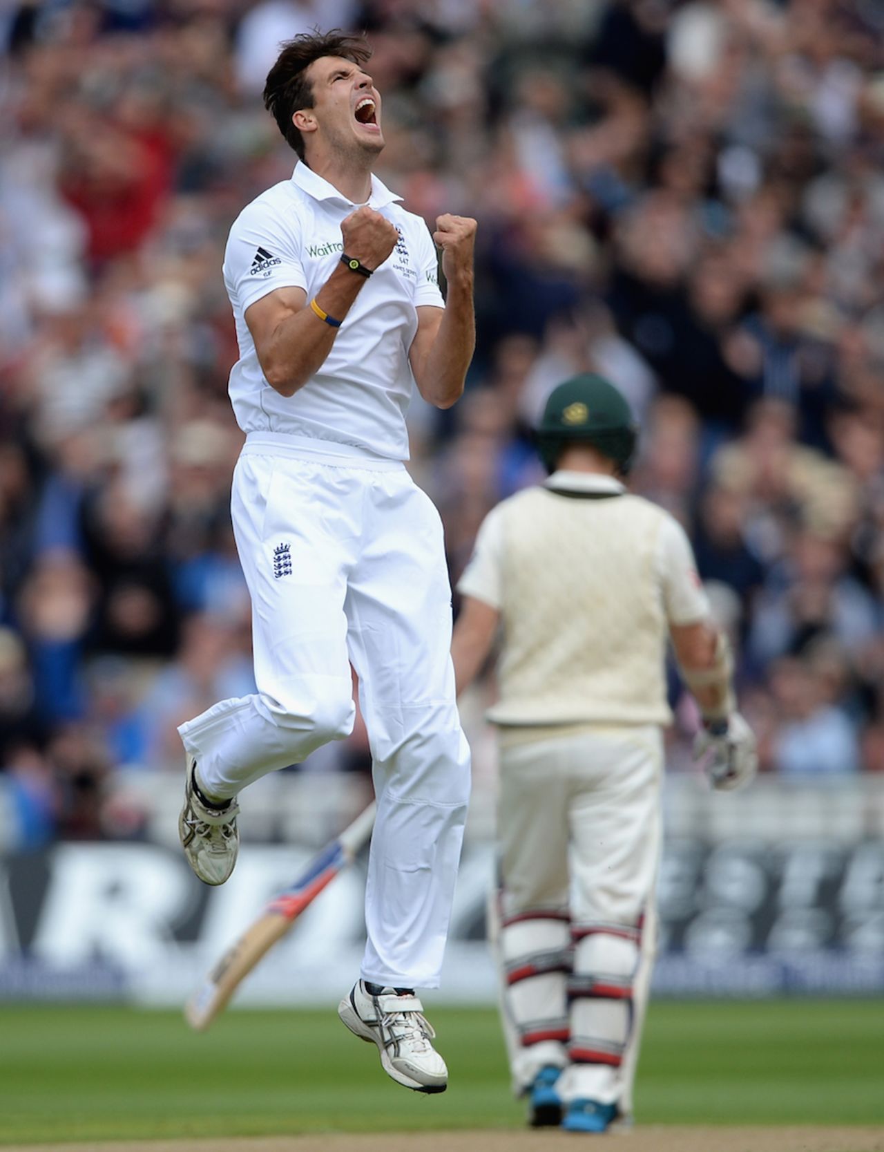Steven Finn struck in his first over on Test comeback, England v Australia, 3rd Test, Edgbaston, 1st day, July 29, 2015
