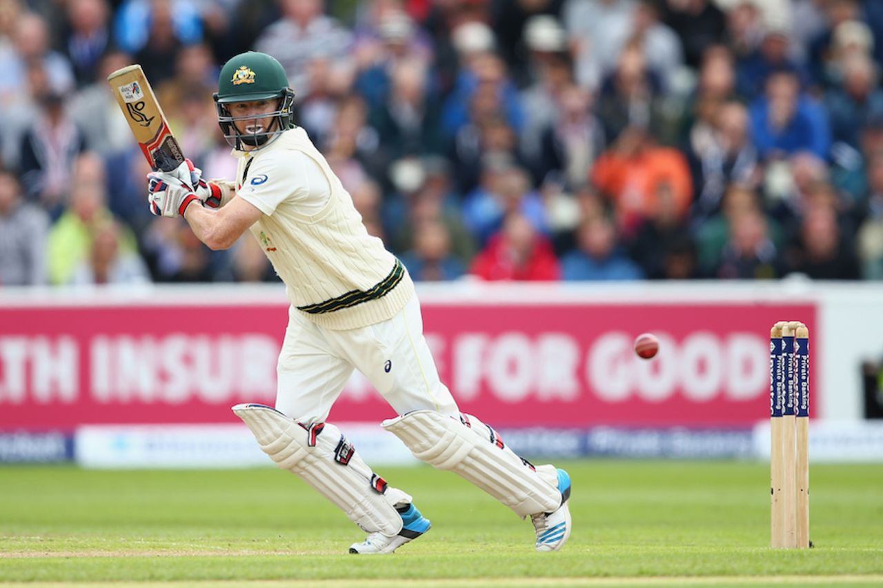 Chris Rogers drives through the off side, England v Australia, 3rd Test, Edgbaston, 1st day, July 29, 2015